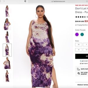 Don't let her go tie dye dress